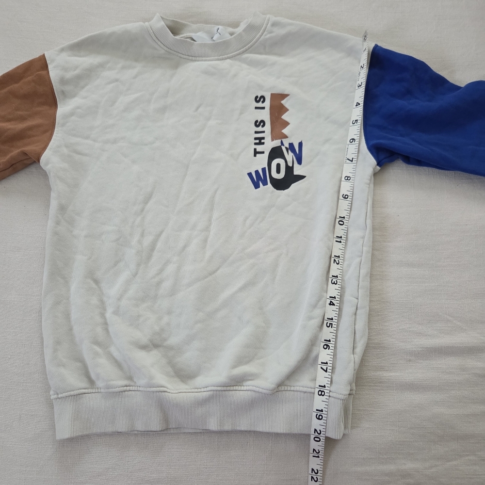 H&M Colorful Graphic "This Is Wow" Sweatshirt Kids 8/10 - Picture 6 of 7